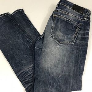 BKE Black Straight Leg - Dark Wash Jeans